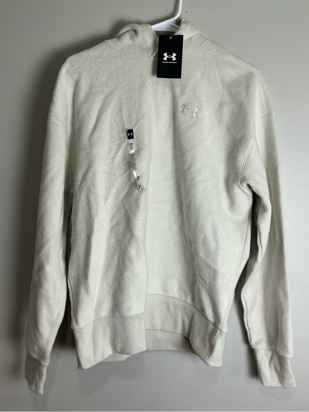 Under Armour Men’s Cream Crewneck Pullover Sweater
